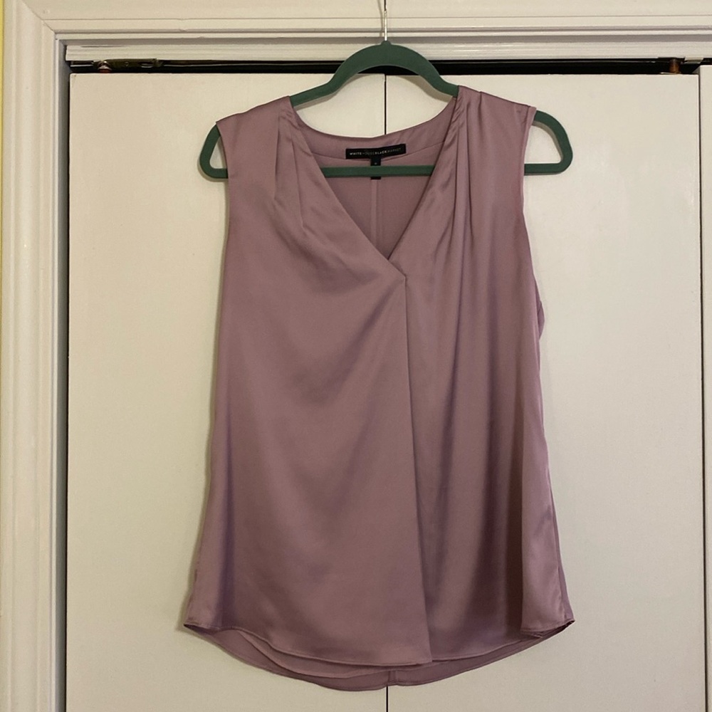 WHBM lavender sleeveless blouse